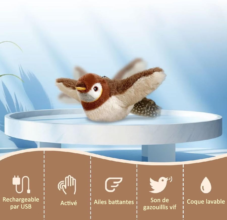 🔥Dernier jour 50% de réduction🐦Jouets à l'herbe à chat pour oiseaux à ailes battantes