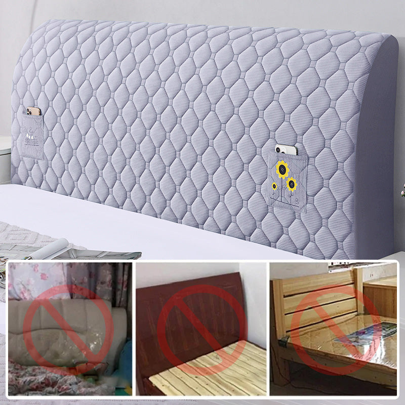 🛏️50% DE RÉDUCTION LIMITÉE!✨Housse Rembourrée pour Tête de Lit🛌Protection Douce et Antidérapante en Velours avec Fermeture Élastique🌟