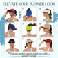 Visière Solaire UPF 50+ avec Trou pour Queue de Cheval | Casquette Pliable Plage & Golf Femme
