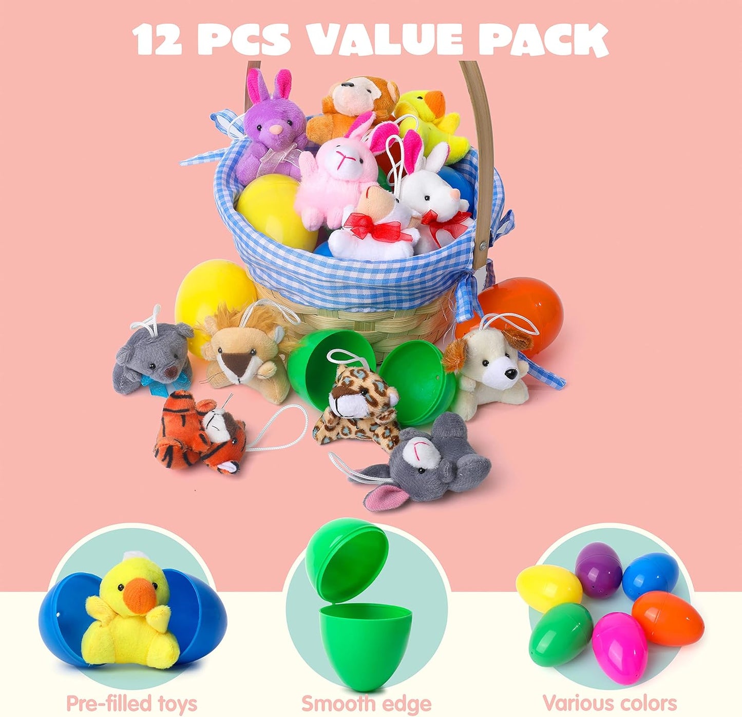 🥚Une Surprise dans Chaque Œuf ! | Collection de Mini Peluches Uniques | Couleurs Vives, Sans Bonbons🐰