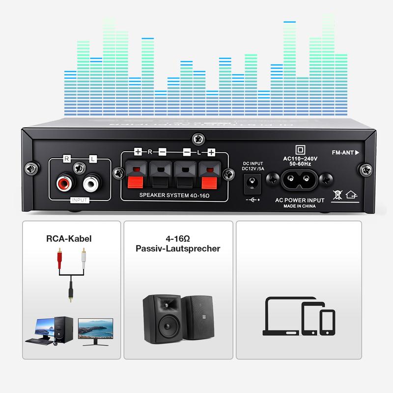 📢50% DE RÉDUCTION⏰Amplificateur stéréo AK35 pour la maison, audio Bluetooth 5.0, puissance maximale⚡