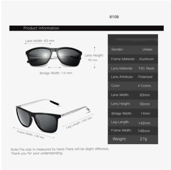 🕶Lunettes de soleil polarisées en aluminium et magnésium pour homme, nouveau design🔥
