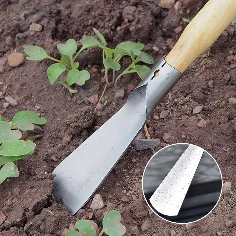💎 Kit 3-en-1 Jardinage – Désherbage, Plantation & Ratissoir en Acier Inoxydable Épaissi 🌸🛠️