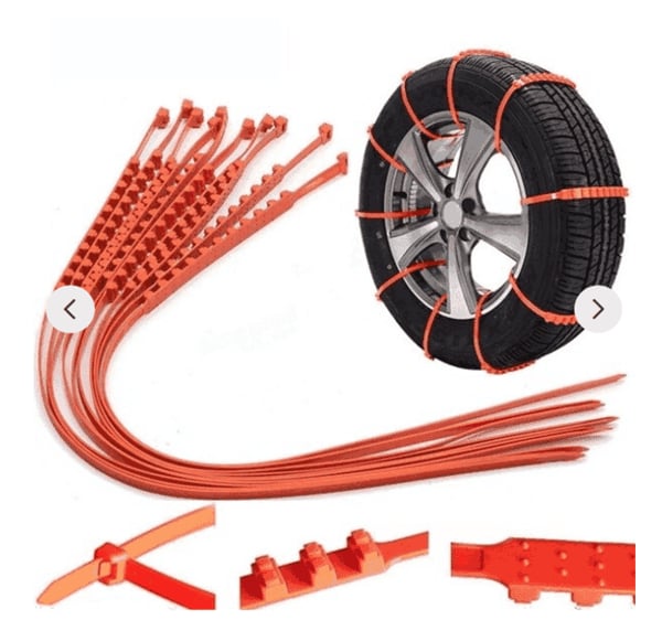 🚗DERNIER JOUR – 50% DE RÉDUCTION✨Chaînes Antidérapantes en Nylon – Installation en 10s, Résistent à -35°C, pour Neige, Glace & Boue ! ❄️🔒