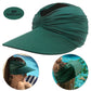 Visière Solaire UPF 50+ avec Trou pour Queue de Cheval | Casquette Pliable Plage & Golf Femme