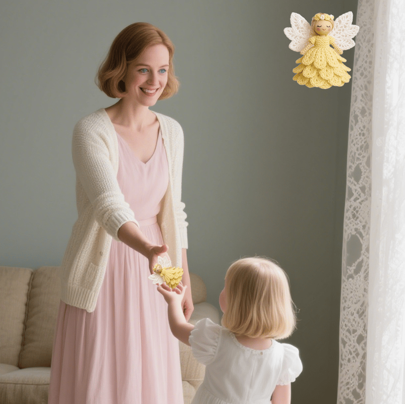 👼Créez un Ange au Crochet - Kit Complet avec Instructions Simples - Symbole Unique de Paix et d‘Espoir, Idée Cadeau DIY Parfaite pour Noël ou un Moment de Détente en Famille🧶