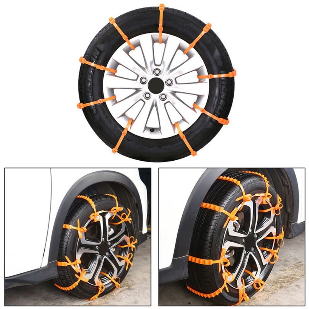 🚗DERNIER JOUR – 50% DE RÉDUCTION✨Chaînes Antidérapantes en Nylon – Installation en 10s, Résistent à -35°C, pour Neige, Glace & Boue ! ❄️🔒