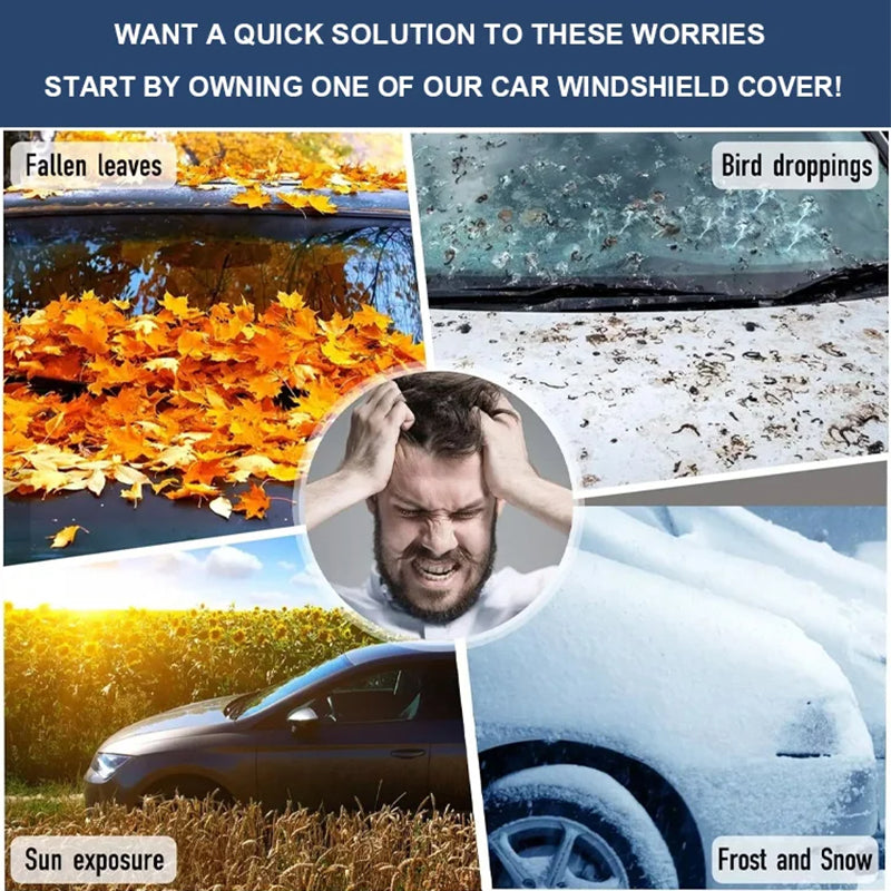 Couverture Magnétique Contre la Neige pour Pare-brise de Voiture