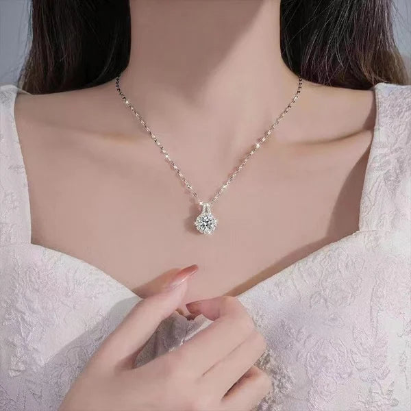 🔥 49% OFF 💕 S925 Sterling Silver Moissanite Sunflower Pendant Necklace