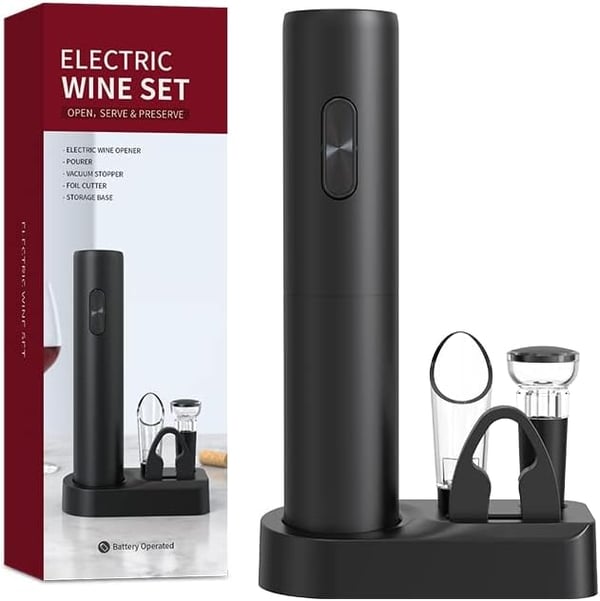 Set d'Ouvre-Bouteilles Électriques - Automatique, Rechargeable et Coffret Cadeau 6 en 1