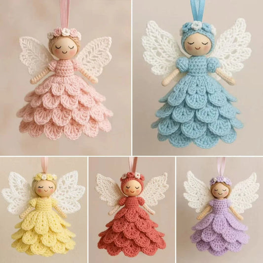 👼Créez un Ange au Crochet - Kit Complet avec Instructions Simples - Symbole Unique de Paix et d‘Espoir, Idée Cadeau DIY Parfaite pour Noël ou un Moment de Détente en Famille🧶