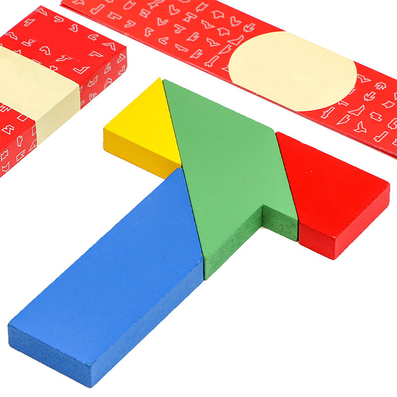 🧩50 % de réduction🌲Puzzle en Bois en Forme de T🧠Éducatif, Logique & Durable !