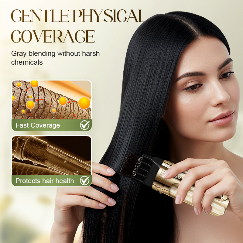🔥🥰💯Peigne de teinture capillaire pratique 2 en 1 pour cheveux gris