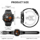 Montre Connectée Style Militaire pour Homme – Écran AMOLED 1,7", Batterie 1100 mAh, Étanche IP68, 110+ Modes Sport