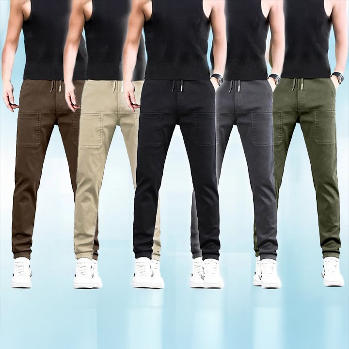 🥰Pantalon cargo haut, extensible et résistant, avec plusieurs poches