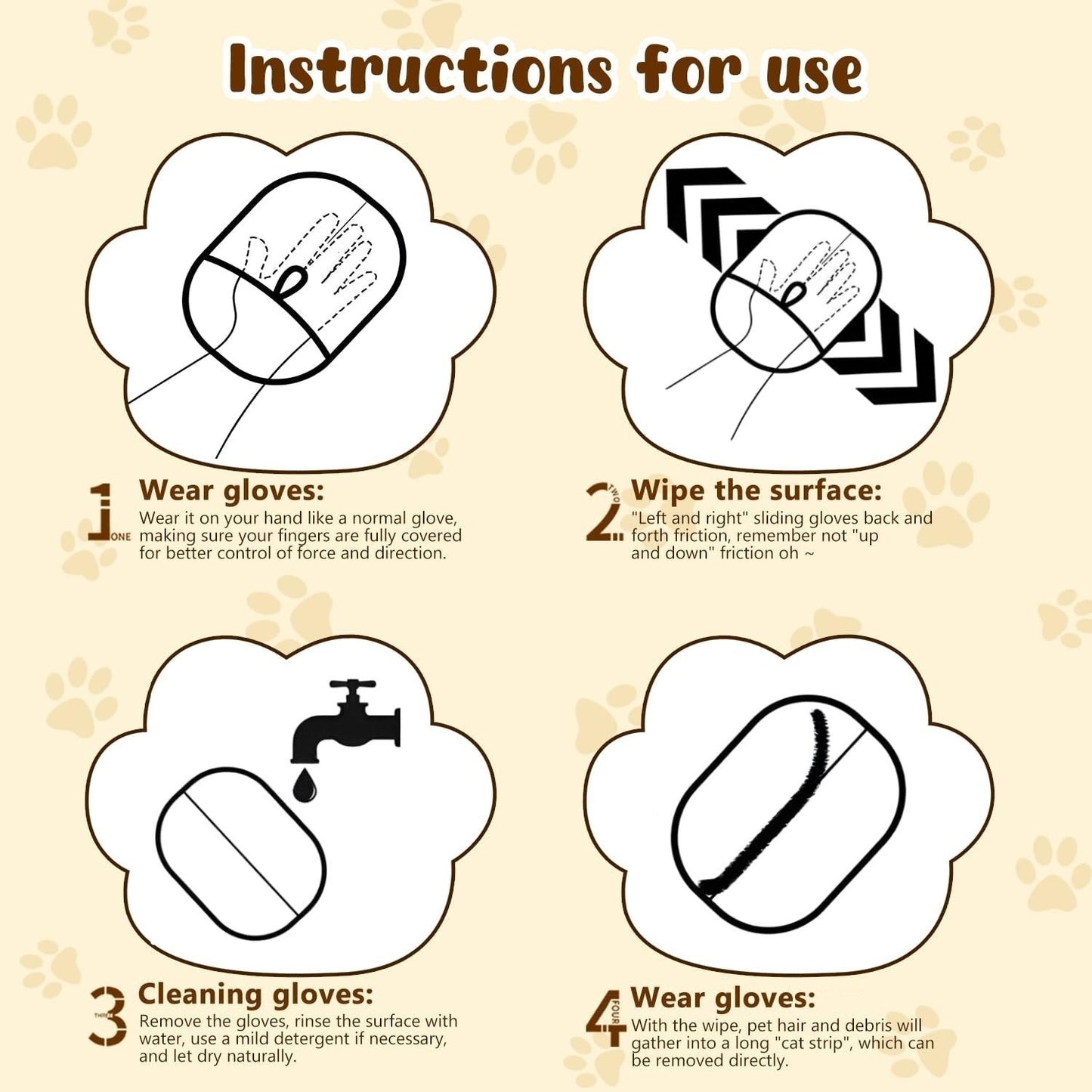 ✨️Gants antistatiques pour l'épilation des animaux de compagnie