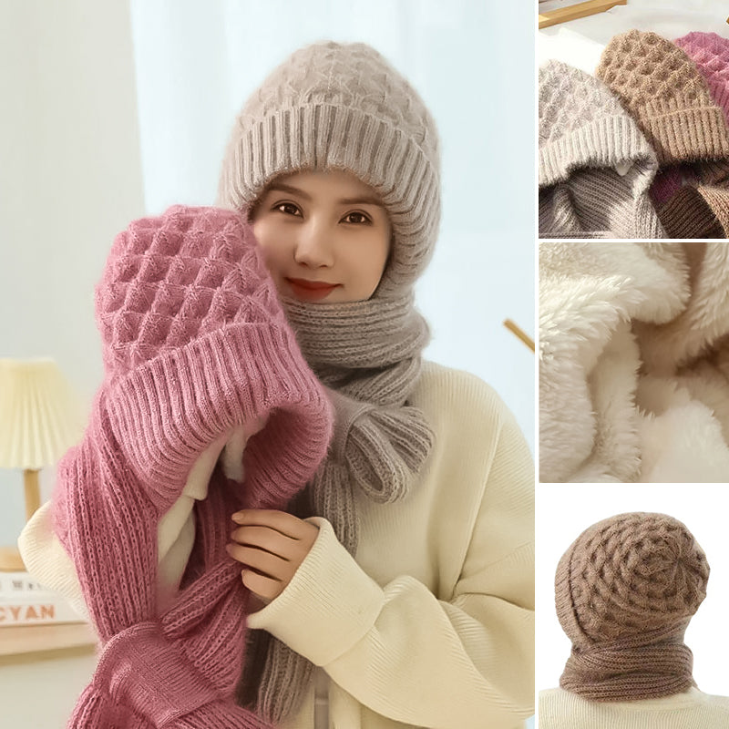Bonnet et Écharpe Coupe-Vent 2-en-1 avec Protection Auditive Intégrée