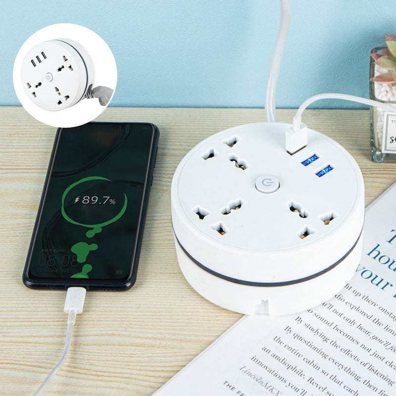 🔌🧵 Multiprise universelle à enrouleur de câble – Rangement propre, gain de place, sécurité renforcée, le cordon s’adapte à vos besoins puis disparaît d’un geste, fini les fils qui traînent 🏠💡