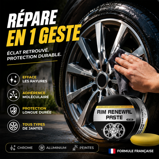 🚗 56% DE RÉDUCTION – Pâte Restauratrice Tout-en-Un pour Jantes – Efface les Rayures, Redonne Brillance & Protège Durablement ✨