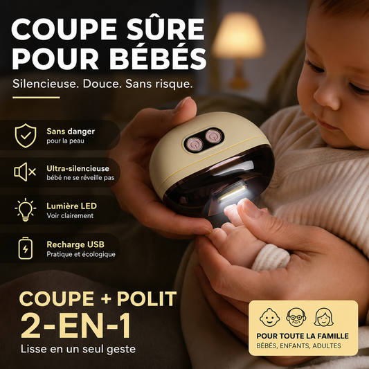 ✂️ 50 % DE RÉDUCTION EN CE MOMENT ! 💅Coupe-ongles et polisseur électrique intelligent 2-en-1🌟
