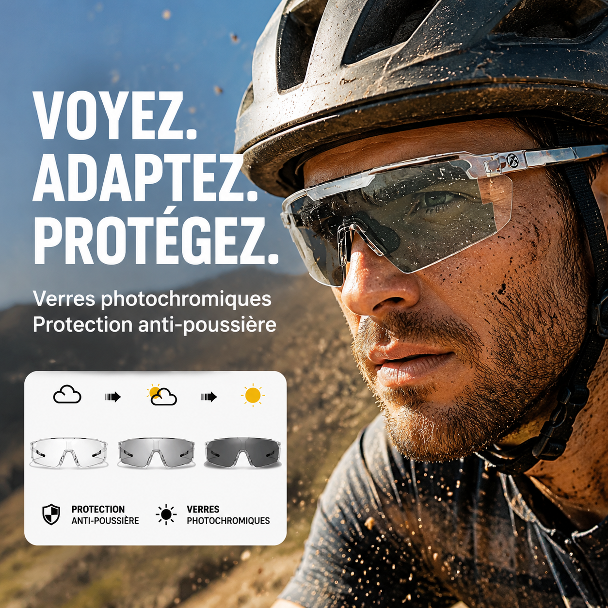 🕶️ 2026 Soldes — Plus de 20 500 vendus!☀️ Lunettes de Protection Jour & Nuit – Verres photochromiques