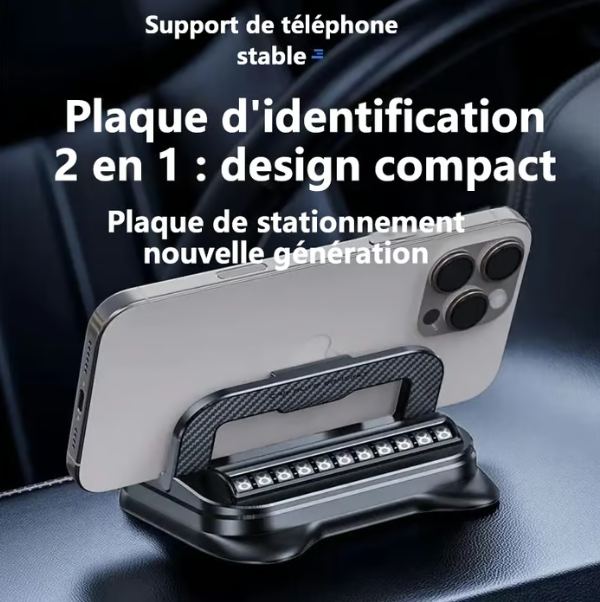 🚗 50 % DE RÉDUCTION EN CE MOMENT ! ✨Support de téléphone pour voiture 🔄 | Orientable à 360° · Verrouillage à une main en 0,1 s · Antidérapant et n'abîme pas le tableau de bord · Étanche et résistant aux taches