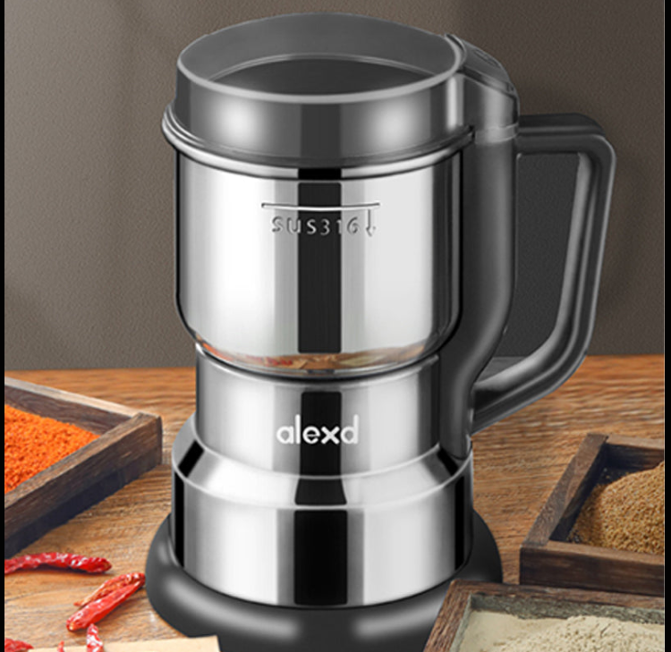 Mini Moulin Broyeur Électrique – Inox 316, Moteur Cuivre 400W Silencieux