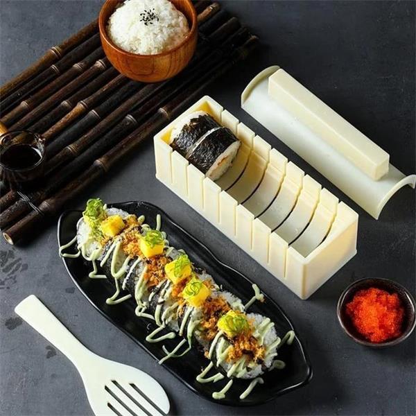 📢📢40% DE RÉDUCTION !! ⏰ Kit à Sushi 5-en-1 – HIPS – Moules Multifonctions & Facile à Nettoyer for Maison