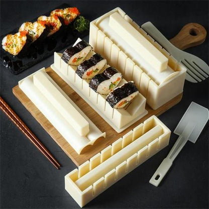 📢📢40% DE RÉDUCTION !! ⏰ Kit à Sushi 5-en-1 – HIPS – Moules Multifonctions & Facile à Nettoyer for Maison
