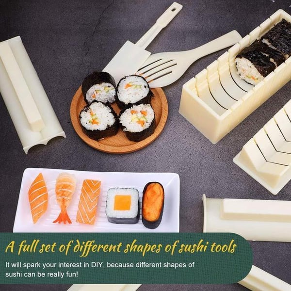 📢📢40% DE RÉDUCTION !! ⏰ Kit à Sushi 5-en-1 – HIPS – Moules Multifonctions & Facile à Nettoyer for Maison