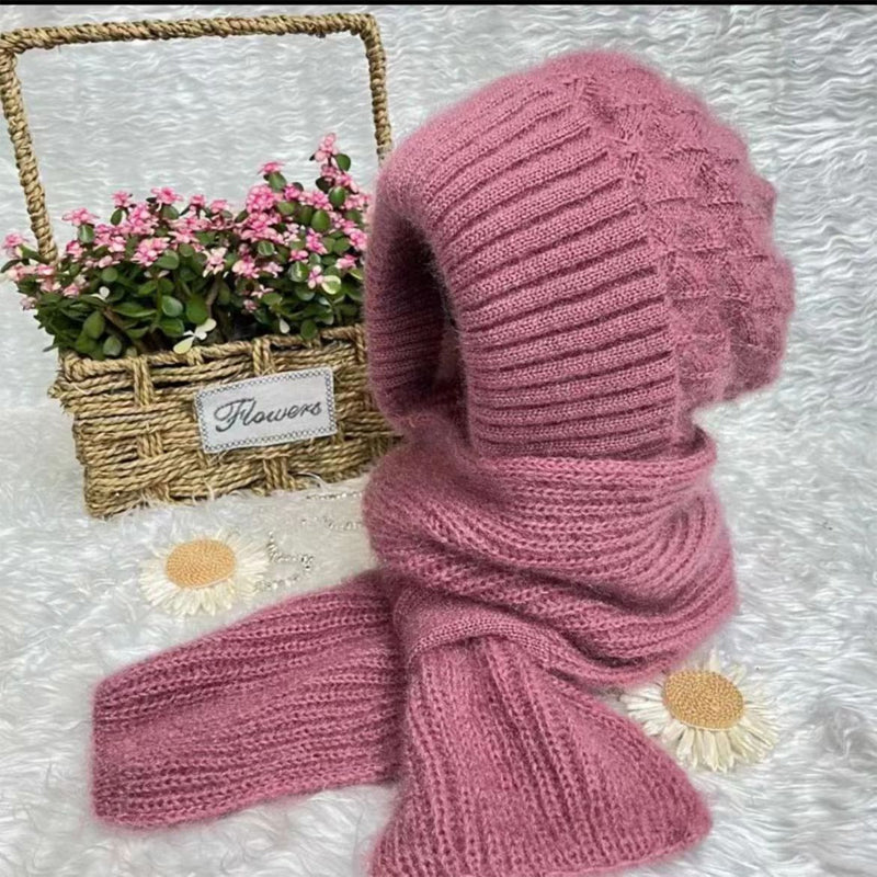 Bonnet et Écharpe Coupe-Vent 2-en-1 avec Protection Auditive Intégrée