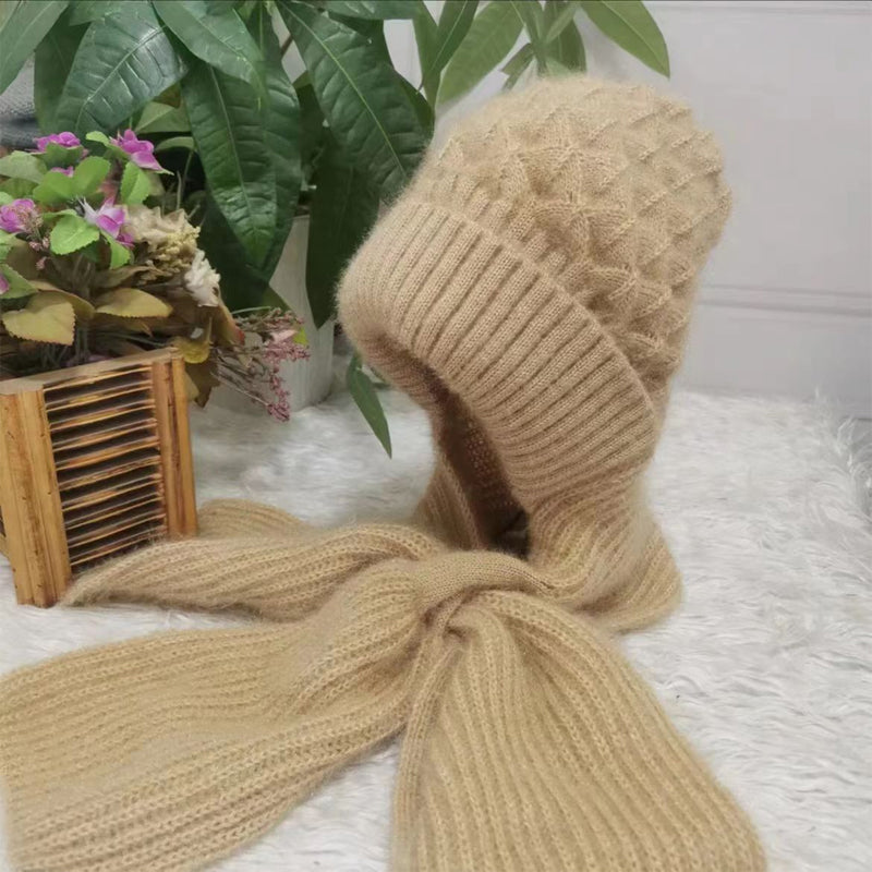 Bonnet et Écharpe Coupe-Vent 2-en-1 avec Protection Auditive Intégrée