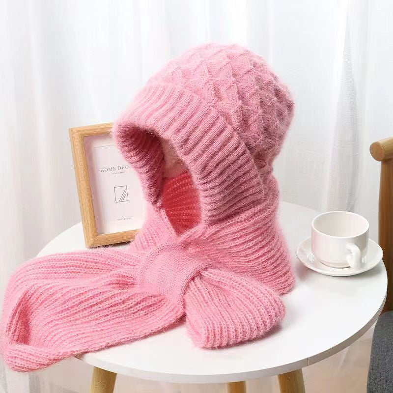 Bonnet et Écharpe Coupe-Vent 2-en-1 avec Protection Auditive Intégrée