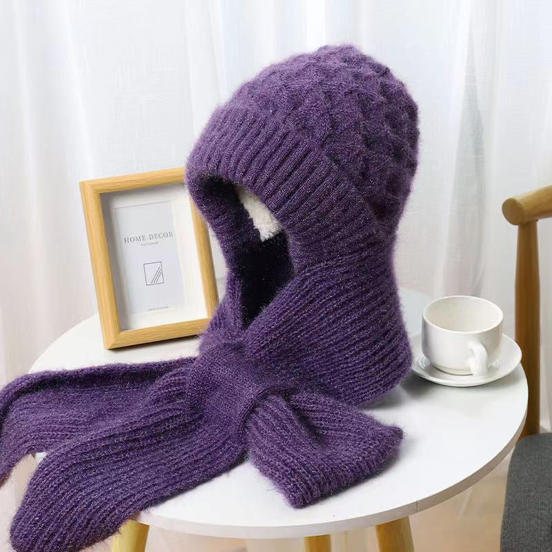 Bonnet et Écharpe Coupe-Vent 2-en-1 avec Protection Auditive Intégrée