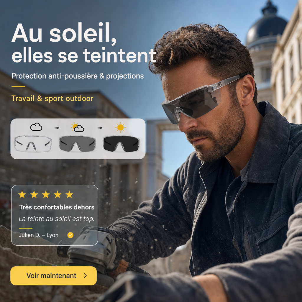 🕶️ 2026 Soldes — Plus de 20 500 vendus!☀️ Lunettes de Protection Jour & Nuit – Verres photochromiques