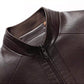 Veste Chaude en Cuir avec Doublure en Peluche pour Homme