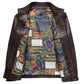 Veste Chaude en Cuir avec Doublure en Peluche pour Homme