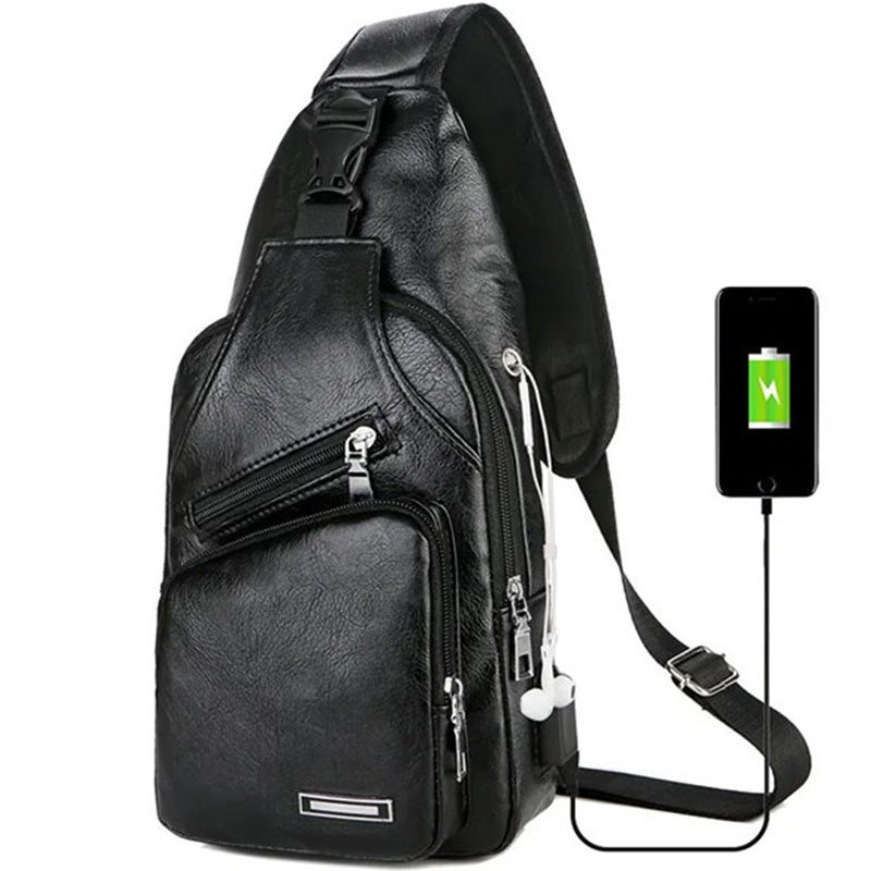💼 Sacoche Multifonctionnelle Homme – Cuir PU – Multiples Poches & Compatible Ordinateur for Bureau & Voyages