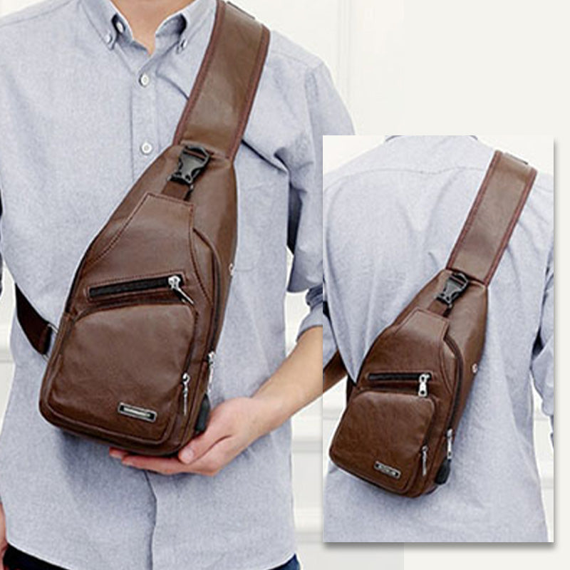💼 Sacoche Multifonctionnelle Homme – Cuir PU – Multiples Poches & Compatible Ordinateur for Bureau & Voyages