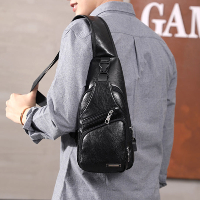 💼 Sacoche Multifonctionnelle Homme – Cuir PU – Multiples Poches & Compatible Ordinateur for Bureau & Voyages