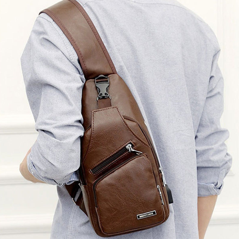 💼 Sacoche Multifonctionnelle Homme – Cuir PU – Multiples Poches & Compatible Ordinateur for Bureau & Voyages