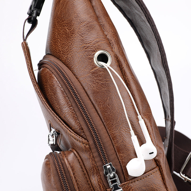 💼 Sacoche Multifonctionnelle Homme – Cuir PU – Multiples Poches & Compatible Ordinateur for Bureau & Voyages