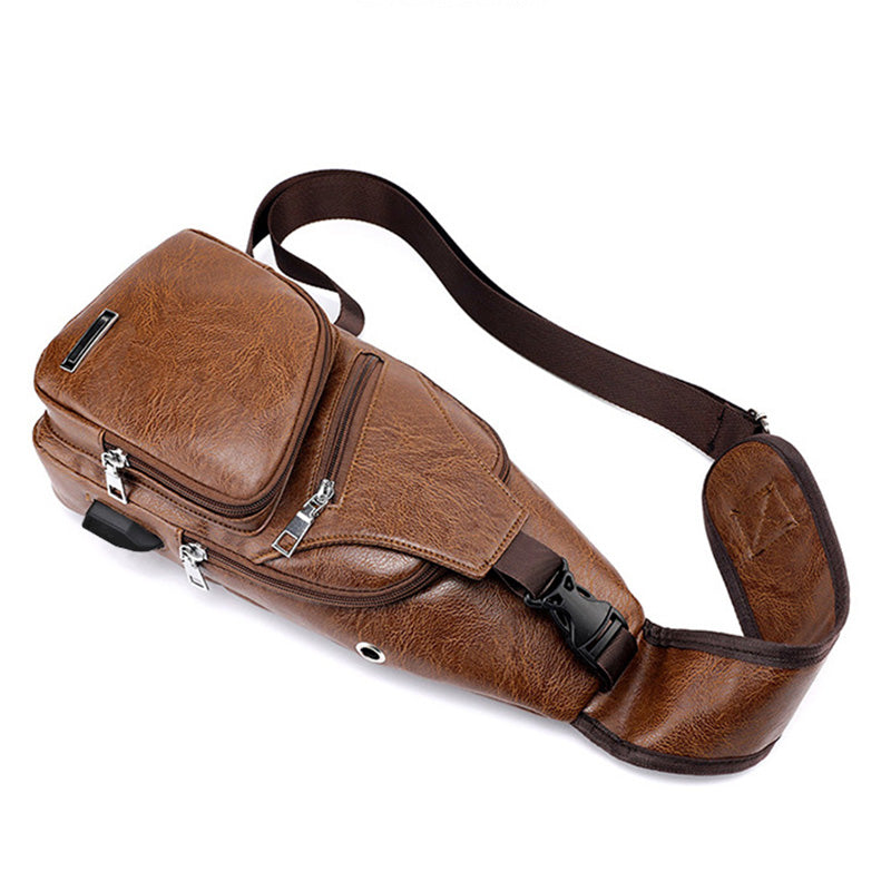 💼 Sacoche Multifonctionnelle Homme – Cuir PU – Multiples Poches & Compatible Ordinateur for Bureau & Voyages