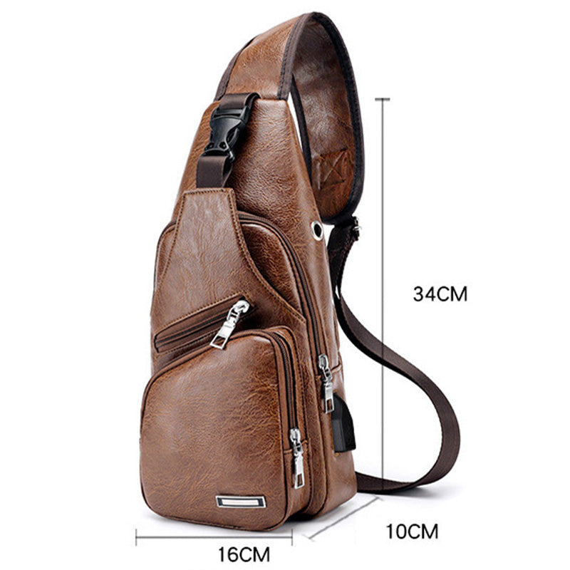 💼 Sacoche Multifonctionnelle Homme – Cuir PU – Multiples Poches & Compatible Ordinateur for Bureau & Voyages