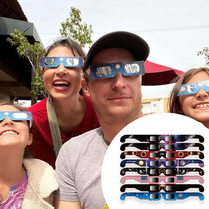 🕶️ 50% DE RÉDUCTION! ☀️ Lunettes Éclipse Solaire ISO 12312-2 – Blocage UV/IR 99,99 % – Observation sûre de l'éclipse en toute confiance 🌑