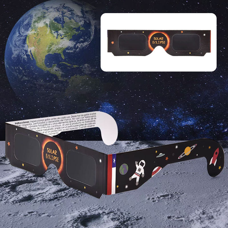 🕶️ 50% DE RÉDUCTION! ☀️ Lunettes Éclipse Solaire ISO 12312-2 – Blocage UV/IR 99,99 % – Observation sûre de l'éclipse en toute confiance 🌑