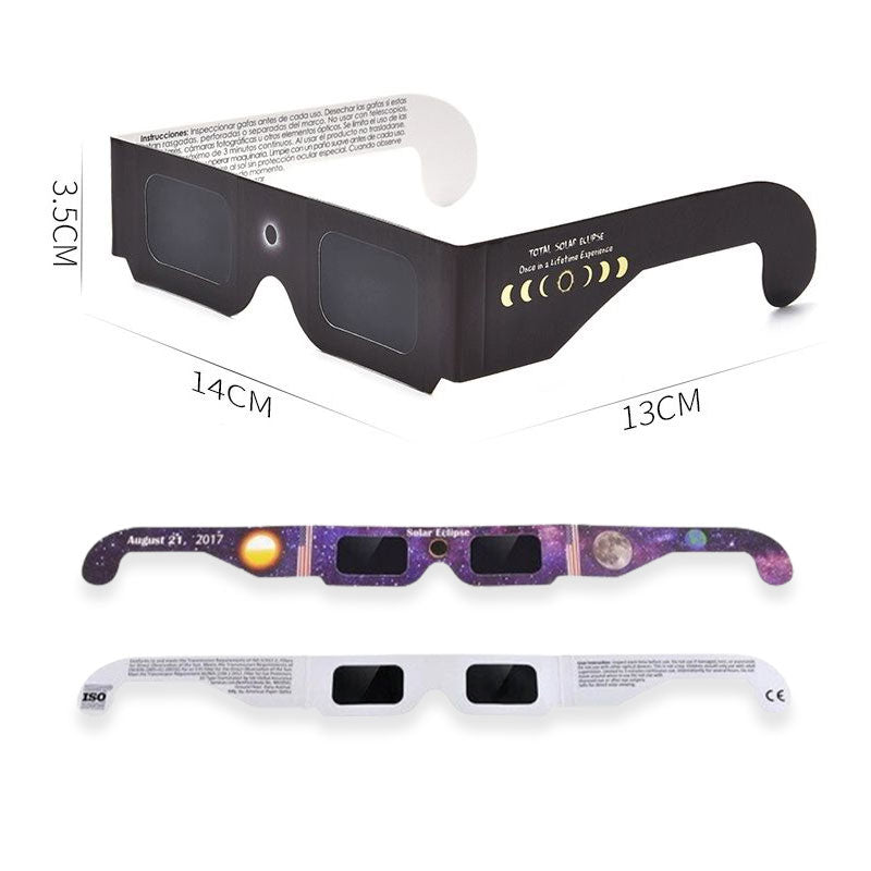 🕶️ 50% DE RÉDUCTION! ☀️ Lunettes Éclipse Solaire ISO 12312-2 – Blocage UV/IR 99,99 % – Observation sûre de l'éclipse en toute confiance 🌑