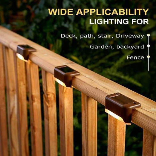 🌞 Lampes Solaires Étanches pour Terrasse — LED Blanc Chaud, Auto-Allumage, Installation Facile ✨