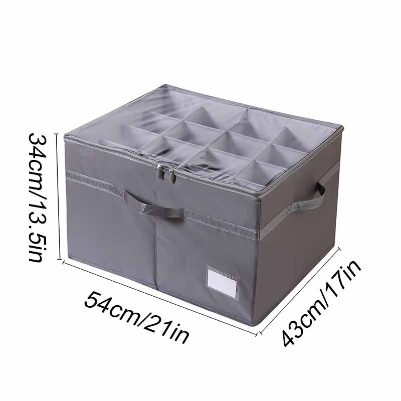 👟 50% DE RÉDUCTION! 📦 Organisateur de Chaussures – 16 compartiments, séparateurs réglables & couvercle transparent – Tissu Oxford – Gris/Noir ✨