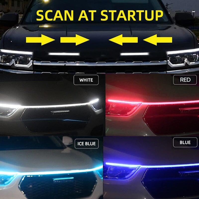 ✨ Vente 2026 — Plus de 31 300 vendus!🚗 Éclairage LED pour Capot Scan Start dynamique
